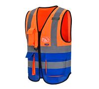 AYKRM 21 colors high Vis vest Zipper Front High Visibility vest Hi Vis Executive Vest Waistcoat with Phone & ID Pockets