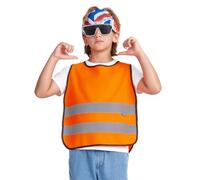 AYKRM 6-9 Year Orange Hi Vis Vests for Kids High Visibility Reflective Vest Orange High Vis Jacket for Kids