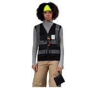 AYKRM Black Women Hi Vis Vests Black High Visibility Reflective Safety Security Vest with Pockets zipper