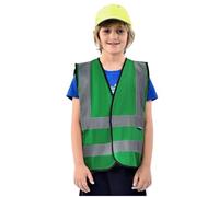 AYKRM Green Child's High Vis Reflective Safety Vest - 6-9Y High Visibility