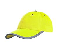 AYKRM Hi Vis High Viz Low Profile yellow Baseball Cap Reflective work cap