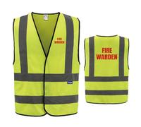 AYKRM High Visibility Yellow Safety Vest with FIREWARDEN Imprint - Size M - Security Hi Vis Vest for Increased Safety & Visibility