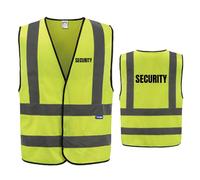 AYKRM High Visibility Yellow Security Vest - Reflective Safety Vest for Maximum Protection in Low Light Conditions - Size L
