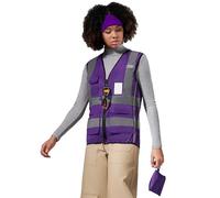 AYKRM Purple Women Hi Vis Vests Purple High Visibility Reflective Safety Security Vest with Pockets zipper
