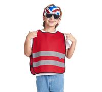 AYKRM Red Hi Vis Vests for Kids 6-9 Year Kids High Visibility Reflective Vest Red High Vis Vests Jacket for Kids