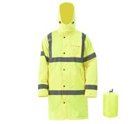 AYKRM Stay Safe and Dry in the Rain with our Hi Vis Waterproof Jacket - High Visibility and Warm Raincoat for Men and Women