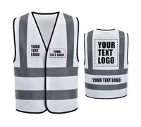 AYKRM White Hi vis Vest Womens XL Reflective Vest High Visibility hi viz vis Executive Waistcoat
