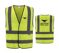 AYKRM Yellow Hi-Vis Security Vest for Drone Pilots, Reflective Waistcoat in Sizes 4-5XL - Ensure High Visibility on Site