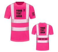 AYKRM Yellow, Orange, Black, Blue, Pink High Vis t Shirt for Men Women
