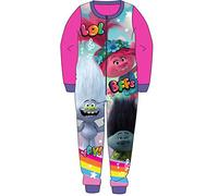 Aykroyd and Sons Trolls 'BFFs' Kids All in One Girls Childrens Fleece Onesie Sleepsuit Pyjamas Pink Age 9/10 Years