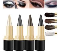 Ayky Long Wear Gel Eyeliner,Natural Black Eyeliner Cream,Ultra-Pigmented & Waterproof, Creates Bold & Defined Lines,Liquid Eyeliner Pencil Smokey Eyeshadow Palette Stick Smudge Proof. (Mix-4 Pcs)