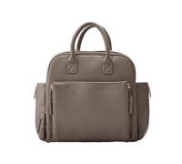 Ayla & Co Mini Convertible Baby Diaper Bag, Tote Bag with Expandable Pockets, Vegan Leather Wallet and Bag Organizer, Pebble, Diaper Tote Bag