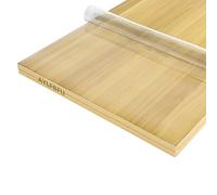 AYLFBFU Table Cover 95x190cm Water Resistant Spill Proof, Desk Mat Large Custom Size, Clear Vinyl Sheet for Kitchen Birthday Picnic Thanksgiving, Clear 1mm Thick
