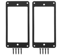 AYLIFU 2PCS Humbucker Pickup Rings Metal Flat Humbucker Cover Metal Humbucker Pickup Mounting Ring Set with Screws Black