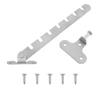 AYLIFU Adjustable Window Latch Window Opener Window Current-limiting Latch 7 Slots with Screws Silver Color Suitable for All Kinds of Doors and Windows 1pcs
