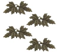 AYLIFU Cloak Clasp Shirt Clips Sweater Clips Antique Bronze 6.8×3.2cm/2.67×1.25inch for Sweater Shawl Cape Cardigan Collar Button Dress Shirt Brooch 4PCS