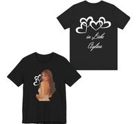 Ayliva Merch Heart Love T-Shirt Fashion Men Women Short Sleeve Korean Team Graphic Tee (Black,3XL)