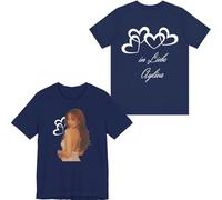 Ayliva Merch Heart Love T-Shirt Fashion Men Women Short Sleeve Korean Team Graphic Tee (Navy,3XL)
