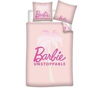 Barbie Unstoppable Bedding Set, Pink, Duvet Cover 140 x 200 cm + Pillowcase 63 x 63 cm, Microfibre