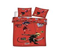 Aymax Ladybug et Chat Noir - Rouge - 140 cm x 200 cm