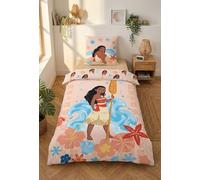 Aymax Moana Flowers Single Bed Linen Set, Reversible Duvet Cover 140 x 200 cm + Pillowcase 65 x 65 cm, Polycotton