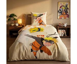 Aymax Naruto Single Bedding Set, Duvet Cover 140 x 200 cm and Pillowcase 65 x 65 cm, Reversible