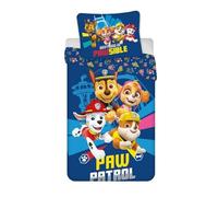 Aymax Paw Patrol Reversible Bedding Set, Duvet Cover 140 x 200 cm + Pillowcase 65 x 65 cm, Polycotton, with Chase, Marcus, Ruben and Stella