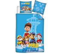 Aymax Paw Patrol Tower Bedding Set - 100% Official - Duvet Cover 140 x 200 cm + Pillowcase 63 x 63 cm - Polyester - with Ryder, Marcus, Chase, Ruben and Stella