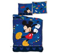 AYMAX S.P.R.L. Disney, Juego de Cama (Funda nórdica de 140 x 200 cm y Funda de Almohada de 63 x 63 cm), Disney de Mickey Mouse