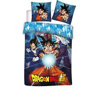 AYMAX S.P.R.L. Dragonball Super Reversible Bedding Set - Duvet Cover 140 x 200 cm + Pillowcase 63 x 63 cm -