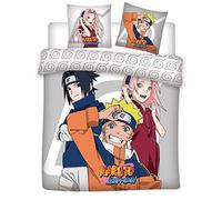 Aymax S.P.R.L Naruto, Sakura and Sasuke Double Bedding Set, Duvet Cover (240 x 220 cm) and 2 Pillowcases (63 x 63 cm)