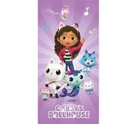 Aymax Sprl Gabby's Dollhouse Ultra Soft Beach Towel - Kids Large Bath Towel 70x140 cm, 100% Cotton Towel for Girls & Boys, Swimming, Shower, Pool & More