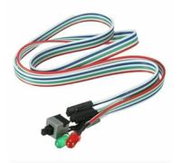 AYMBH ATX PC Power Switch Cable - 65cm Desktop Case On/Off Reset Power Button Cable with Red Green LED Indicator Front Bezel Wire for Motherboard, Easy Install Power and HDD Status for Universal