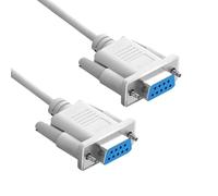 AYMBH DB9 RS232 Serial Extension Cable Female to Female 4.9FT (1.5M) - 9 Pin Straight Through COM Port Cord with Screws, Shielded Grey Serial Connector for PC, Modem, Scanner