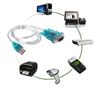 AYMBH USB 2.0 to Serial Port RS232 DB9 9 Pin Male Adapter with 340 Chipset, Full Pinout Converter, Compatible with Windows, Mac, Linux, PDA, GPS, and VGA - Supports Win 95/98/XP/7/Vista, Plug & Play