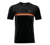 Sergio Tacchini Men's Ayme Velour T-Shirt, Black/Gold, L