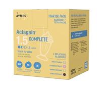 AYMES - Actagain 1.5 Complete - All 4 Flavours, Starter Pack - Ready-to-Drink Bottles - Gluten Free & Vegetarian - Suitable for Adults and Children Aged 3+ - 4 x 200ml Cartons