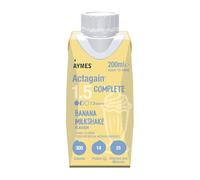 AYMES - Actagain 1.5 Complete - Banana Milkshake Style - 24 x 200ml Ready-to-Drink Bottles - Gluten Free & Vegetarian - Suitable for Adults and Children Aged 3+