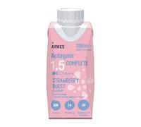 AYMES - Actagain 1.5 Complete - Strawberry Burst - 1 x 200ml Ready-to-Drink Bottles - Gluten Free & Vegetarian - Suitable for Adults and Children Aged 3+
