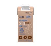 AYMES - Actagain 2.0 Fibre - Ready-to-Drink Oral Nutritional Supplement - Cafe Latte - High Energy with 5g Fibre - 20g Protein - Gluten free - For Adults and Children 6+ - 1 x 200ml Tetra Pak