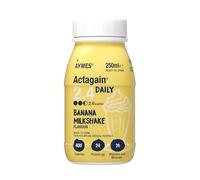 AYMES - Actagain 2.4 Daily - High Energy Nutritional Drink - Banana - 12 x 250ml Bottles - Gluten Free - Suitable for Adults and Children Aged 6+