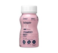 AYMES - Actagain 2.4 - High Energy Nutritional Drink - Strawberry Burst - Gluten Free - High Energy, Nutritionally Complete - Suitable for Adults and Children Aged 6+ - 1 x 200ml Bottle