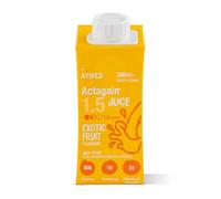 AYMES Actagain Juce - Juice-Style Nutritional Drink - Exotic Fruit - 24 x 200ml Cartons - Gluten Free & Fat Free - Suitable for Adults and Children Aged 6+