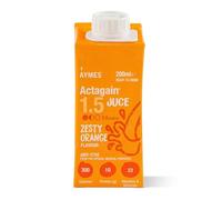 AYMES Actagain Juce - Juice-Style Nutritional Drink - Zesty Orange - 24 x 200ml Cartons - Gluten Free & Fat Free - Suitable for Adults and Children Aged 6+
