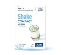 AYMES - Shake Compact - 7 Servings - Low Volume Nutritional Powder - Unflavoured - Milkshake-Style Drink Mix - Gluten Free & Vegetarian - Suitable for Adults and Children Aged 3+