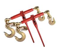 AYMMIC Heavy Duty Ratchet Load Chain Binder, 3/8" Grab Hook & 1/2" Slip Hook - 3/8" Grab Hook, 15,000 Lbs Working Load Limit Load Binders for Flatbed Truck - 2 Pack