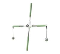 Aymzbd 2-in-1 Sticks: Training Device, Stretching Exercises, Cross And Back Support, Jump Rope for Fitness, Workout And Dance, Green