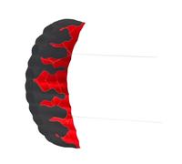 Aymzbd 2M Outdoor Kite, Two Line Model Suitable for All Ages, Red Black