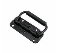 Aymzbd 6 Pieces Folding Handle Case Handle Chest Handle Pull Handle with Surface Mount Plate And Pre Drilled Holes for Toolboxes Aviation Cases Wooden, 4 Pcs