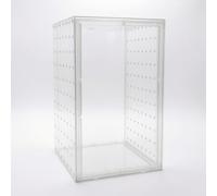 Aymzbd Acrylic Bird Cage, Ceramic Dishes, Avian Living Space, Visits, For Animal Rescuers, Clear (with droppings tray), Transparent panoramic bird cage with droppings tray, Clear